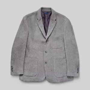 Polo Ralph Lauren Herren Vintage Fischgrät Braun Baumwolle Sport Mantel Größe L - Bild 1 von 16