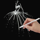 3X Weiß Gel Tinte Marker Stift Zeichnen Kunst Feine Spitze Skizzieren Malwerkzeug 0,8 mm
