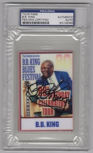 BB King Autographed Backstage Pass (Laminate) HIS PASS!  signed   PSA/DNA COA. - Picture 1 of 4