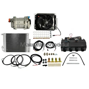 12V Universal Car Air Conditioner Electric Underdash A/C Kit Compressor Cooling - Picture 1 of 7