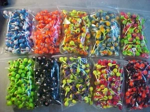 100 NEW WALLEYE oz FLOATING JIG HEADS 3/8 FLOATING assortment size #1 fishing - Picture 1 of 5