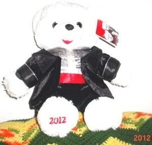 2012 WalMART CHRISTMAS Snowflake TEDDY BEAR White Boy 20" Black Cothes NWT - Picture 1 of 1