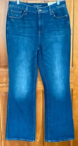 Chico's NWT Dark Wash High Rise Flare Leg Stretch Denim Jeans 1.5 Regular 10 - Picture 1 of 20