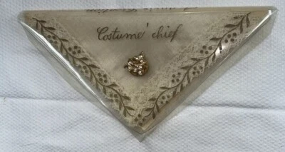 Costume Chief Handkerchief Accessory Lapel Glove Pocket Pin NOS Hankie Novelty - Image 1 of 4