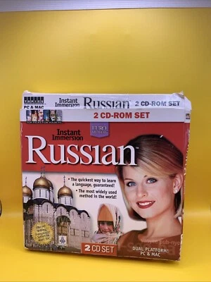 Speak Russian Instant Immersion Russian 2 CD ROM Set for PC & MAC Sealed! - Image 1 of 4