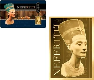 NEFERTITI 1/1000 oz .999 oro in carta moneta 3000 franchi Ciad 2024 - Foto 1 di 4
