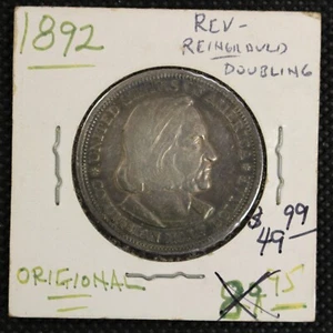 1892 Columbian Exposition Half Dollar with Doubling on Reverse - Picture 1 of 2
