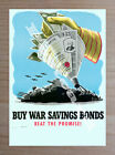 Historic beat the promise! WWII US Patriotic Postcard