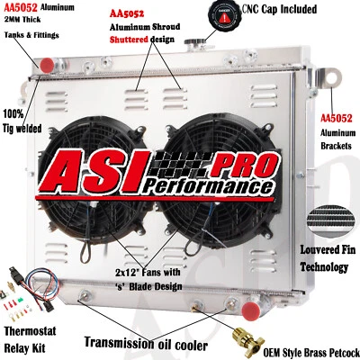 Relé de ventilador de cubierta de radiador de 4 filas para Toyota Land Cruiser Lexus LX470 1998-2007 Foto 1 de 4