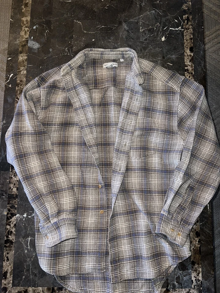 Camisa Vintage Años 90 Franela/Tapiz Algodón Cuadros Nature Company Grunge L Foto 1 de 4