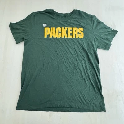 Green Bay Packers Nike футболка зеленый желтый буквы свуш размер большой новый без ЯРЛЫКОВ - Изображение 1 из 4