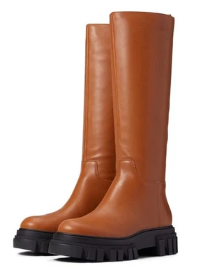 Botas de plataforma Marc Fisher LTD para mujer Malena de cuero natural talla 7 M Foto 1 de 4