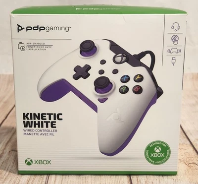 PDP Wired Gaming Controller for Xbox Series Neon White/Purple Untested New Open - Image 1 of 4