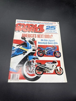 VTG Cycle World Magazine February 1987 - The MXers Honda vs Kawasaki vs Yamaha - Image 1 of 2