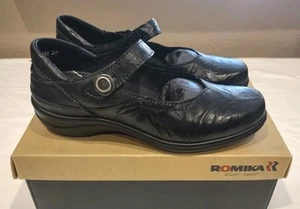 NUEVO~ROMIKA Mujer Negro Mary Jane’s Cassie 50 Talla 37 ENFERMERÍA~MÉDICO - Imagen 1 de 11