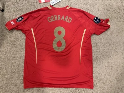 REEBOK ЛИВЕРПУЛЬ ЧЕМПИОНОВ ЛИГИ 2005-06 GERRARD ДОМОЙ XL ОРИГИНАЛЬНОЙ ФУТБОЛКИ - Изображение 1 из 4