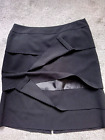 LARRY LEVINE Vintage Layered/Tiered Designer Skirt (Size 8) Black (Details Below