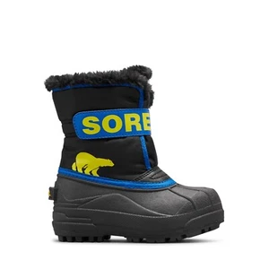 Sorel Flurry Kids 10 Youth Waterproof Winter Snow Boots Felt/Blue Black - Picture 1 of 3