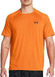 Under Armour Tech 2.0 Mens Training Top Orange Short Sleeve Gym Excerise T-Shirt - Picture 1 of 4