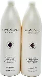 Alfaparf Semi Di Lino Diamond Illuminating Shampoo & Conditioner Liter Duo-Rare - Picture 1 of 2