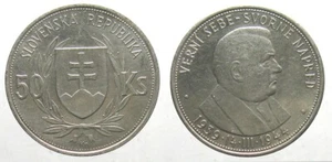 *TRIU* SLOVACCHIA Repubblica 50 KORUN 1944 ARGENTO - Picture 1 of 1