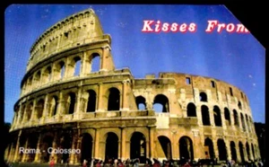 G 1739 241 C&C 3762 SCHEDA TELEFONICA USATA KISSES FROM ROMA COLOSSEO T. 410 - Foto 1 di 2