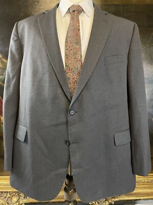 Stafford Travel Suit Separates 50R Gray Wool Blend 2Btn Blazer Jacket Sport Coat - Image 1 of 4