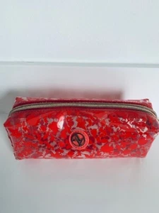 Adrienne Vittadini Red / Clear Plastic Cosmetic Bag - Picture 1 of 4