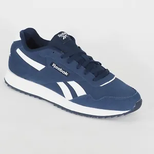 Reebok Glide Ripple GZ5215 Navy Course A Pied Lace Up Suede Navy White Trainers - Picture 1 of 7