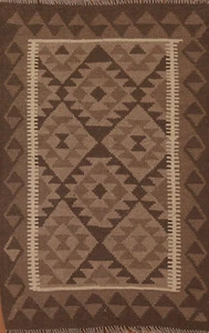 Traditional Reversible Kilim Rugs Handwoven Wool Carpet 3x5 ft - Picture 1 of 9