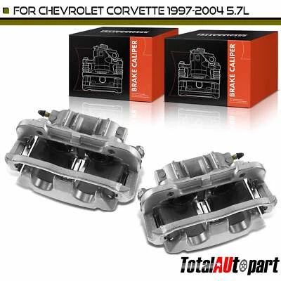 2x Disc Brake Caliper w/ Bracket Front for Chevrolet Corvette V8 5.7L 1997-2004 - Image 1 of 4