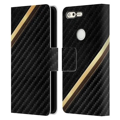 OFFICIAL ALYN SPILLER CARBON FIBER LEATHER BOOK WALLET CASE FOR GOOGLE PHONES - Image 1 of 4