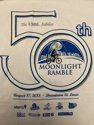 Camiseta 2013 St. Louis 50th Moonlight Ramble Participante Evento, Talla XL Foto 1 de 4