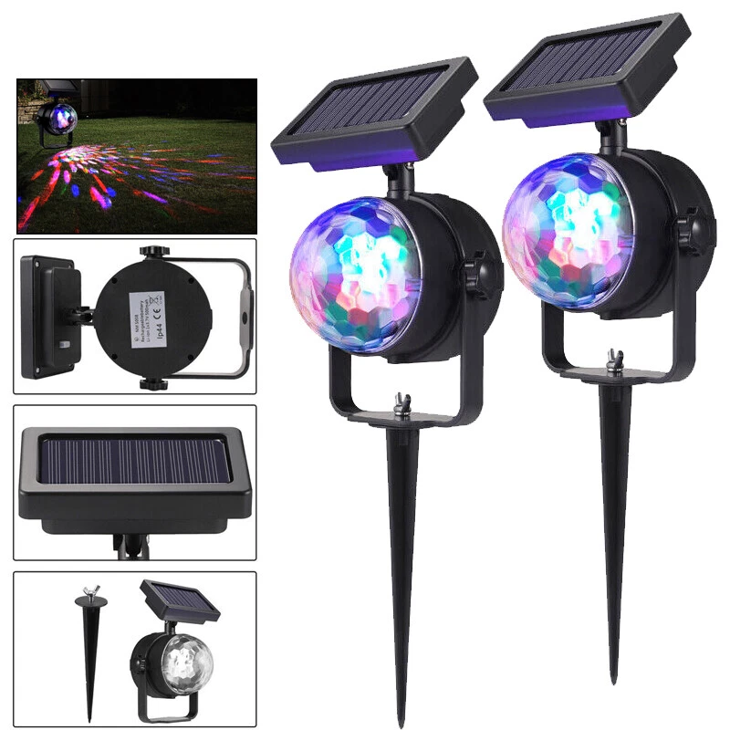 Luz de proyector solar al aire libre Luz de césped colorida giratoria de Navidad - Image 1 of 4