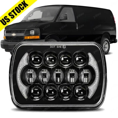 For Chevrolet Express 1500 2500 3500 Astro Cargo Van G10 7x6" Halo LED Headlight - Image 1 of 4