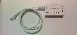 Internet Cut Off Kill Switch w patch cable -Sale price - Picture 1 of 9