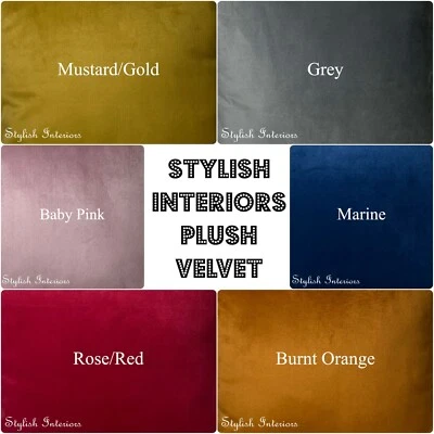 STYLISH INTERIORS FABRICS Hochwertig weiches Plüschtier Samt Polster Sofa Vorhänge Kissen Bettwerfen Stoff