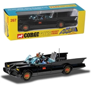 Corgi Toys 267 RT26701 1966 BATMOBILE with Batman & Robin inc Tow-hook Bargain! - Afbeelding 1 van 8