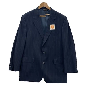Brooks Brothers Pinstriped Blazer Men's 42S Blue 100% Wool 2 Button USA Vintage - Picture 1 of 11