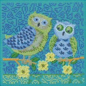 Summer Owls Cross Stitch Kit Mill Hill 2024 Debbie Mumm Artful Owls - Picture 1 of 2
