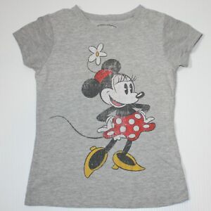 Disney Girl's Gray Minnie Mouse T-Shirt Top size S