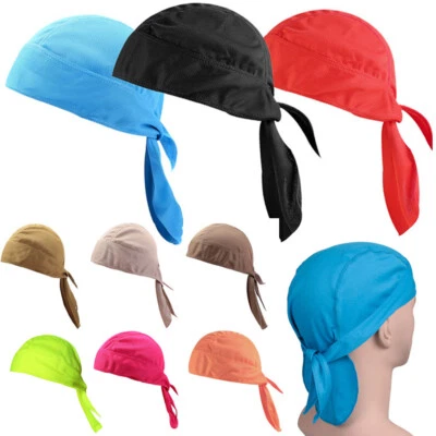 Durag Bandana Cap Cycling Head Wraps Skull Caps Caps Motorcycle Sports Us / - Image 1 of 4