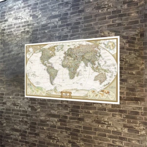 MAP OF THE WORLD LARGE MAPS POSTER DECOR SIZE 59*39in WALL HANGING - Picture 1 of 10