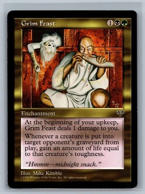 Magic The Gathering Mirage Grim Feast MTG TCG CCG - Image 1 of 2