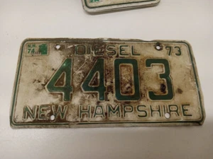 Vintage NH New Hampshire License Plate Barn find 1973 73 4403 - Picture 1 of 2