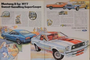 1977 Mustang II Automobile Car 2p Print Ad - Bild 1 von 1