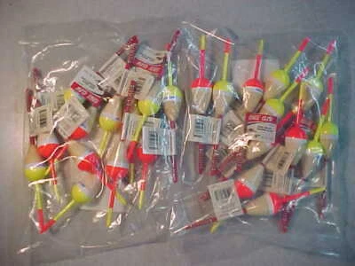 24 NEW EAGLE CLAW BALSA  WOOD SPRING FISHING  BOBBERS  7/8" ICE  - Image 1 of 4