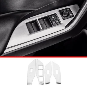 Matte Silver Window Lift Switch Button Panel Trims For Toyota RAV4 2019-2023 - Bild 1 von 6
