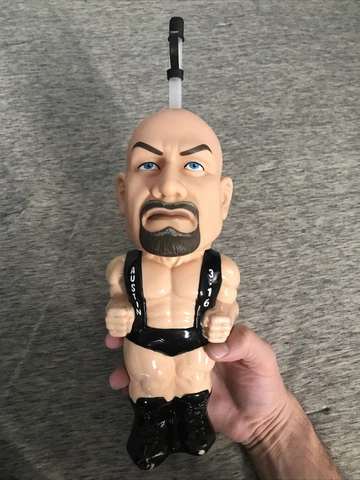 Vintage 1998 Stone Cold Steve Austin Water Bottle Titan Sports Austin 3:16 Cover