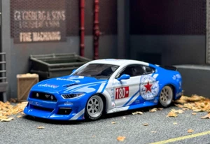 ED Liberty 1:64 blau weiß Mustang Muscle Sports Modell Diecast Sammelauto - Bild 1 von 15